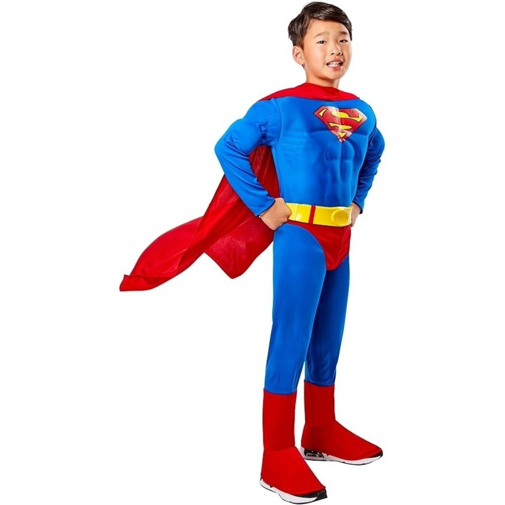 Rubies Superman Child Costume Blue Size Small Muscle Chest NWT